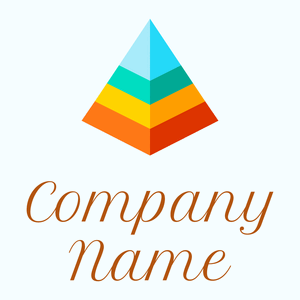 Pyramid chart logo on a Azure background - Abstracto