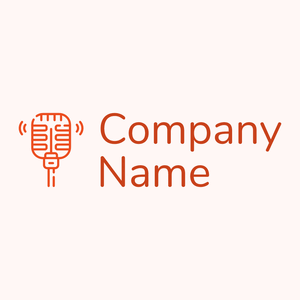 Microphone logo on a Snow background - Arte & Entretenimiento