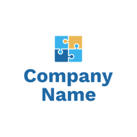 Logo puzzle azul y amarillo - Empresa & Consultantes Logotipo