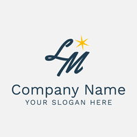 Logotipo de monograma y estrella - Fotograpía Logotipo
