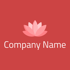 Lotus logo on a Dark Coral background - Abstract