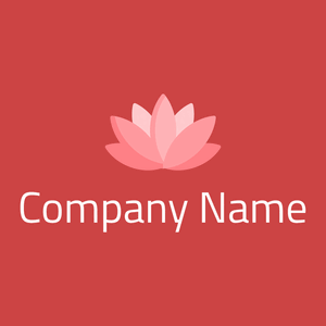 Lotus logo on a Dark Coral background - Abstrait