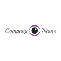 Logo fotográfico con ojo morado - Fotograpía Logotipo