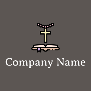 Pray logo on a Tundora background - Religious