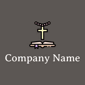 Pray logo on a Tundora background - Religieus