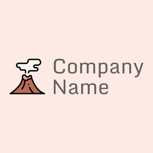 Volcano logo on a Misty Rose background - Abstrakt