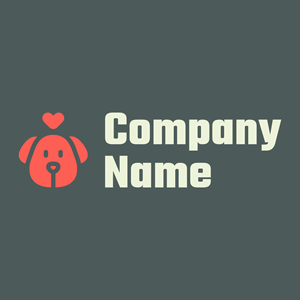 Dog logo on a Dark Slate background - Animales & Animales de compañía