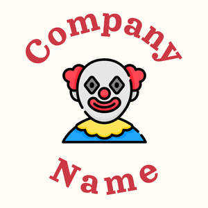 Red Clown on a Floral White background - Divertissement & Arts