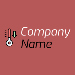 Thermometer logo on a Blush background - Limpeza & Manutenção