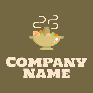 Pot logo on a Yellow Metal background - Eten & Drinken