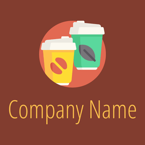 Coffee logo on a Crab Apple background - Nourriture & Boisson