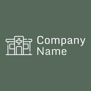 Hospital logo on a Mineral Green background - Medical & Pharmaceutical