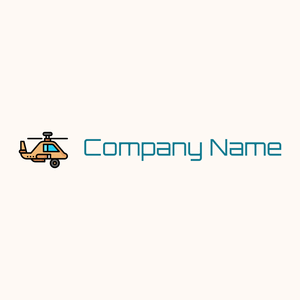 Helicopter logo on a Seashell background - Automobile & Véhicule