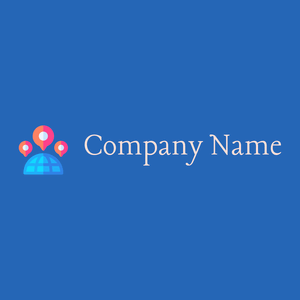 Location logo on a Cerulean Blue background - Handel & Beratung