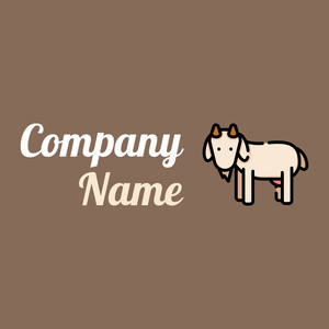 Goat logo on a Cement background - Dieren/huisdieren
