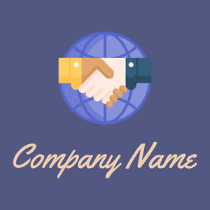 Cooperation logo on a Chambray background - Abstrait