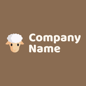 Sheep logo on a Leather background - Landwirtschaft
