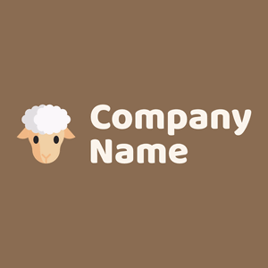 Sheep logo on a Leather background - Agricultura