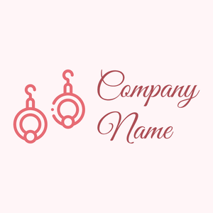 Earrings logo on a Lavender Blush background - Mode & Beauté