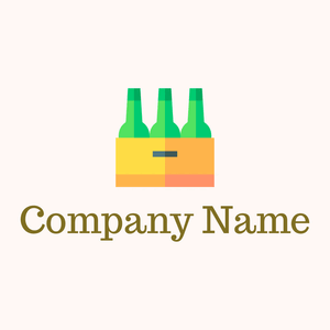 Bottle logo on a Seashell background - Alimentos & Bebidas
