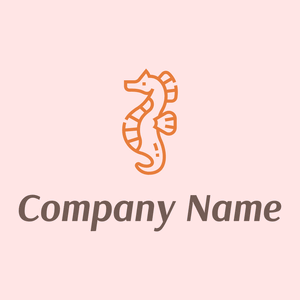 Seahorse logo on a Misty Rose background - Tiere & Haustiere