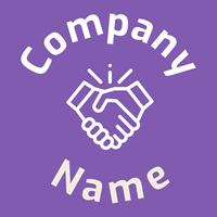 Handshake logo on a Blue Marguerite background - Abstracto