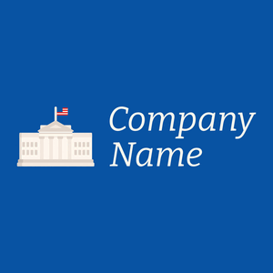 White house logo on a Cobalt background - Abstracto