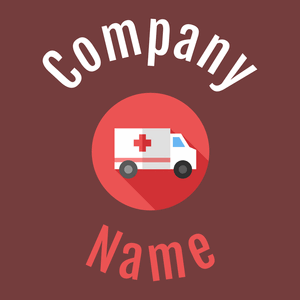 Ambulance logo on a Tosca background - Seguridad