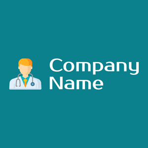 Doctor logo on a Dark Cyan background - Hospital & Farmácia
