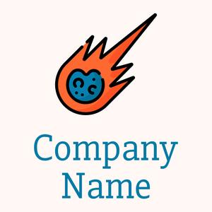 Meteorite logo on a Seashell background - Abstrait
