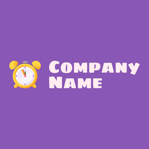Clock logo on a Deep Lilac background - Abstracto