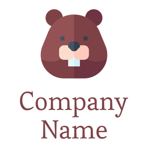 Solid Pink Beaver on a White background - Tiere & Haustiere