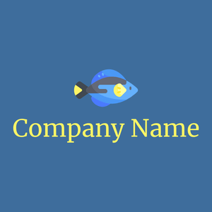 Maya Blue Blue tang fish on a Mariner background - Sommario