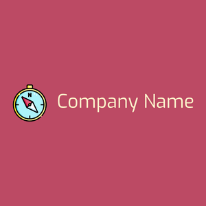 Columbia Blue Compass on a Blush background - Techno