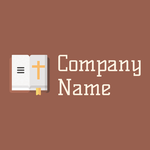 Religious logo on a Dark Tan background - Religión