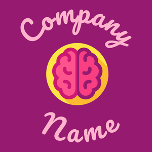 Brain logo on a Dark Purple background - Medical & Farmacia