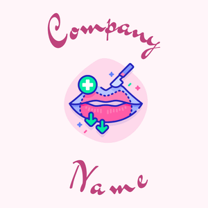 Lips logo on a Lavender Blush background - Moda & Belleza