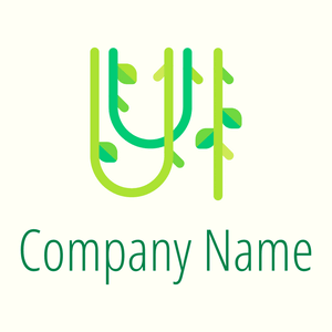 Plant logo on a Ivory background - Medio ambiente & Ecología