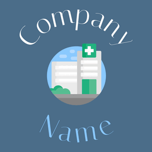 Hospital logo on a Wedgewood background - Médicale & Pharmaceutique