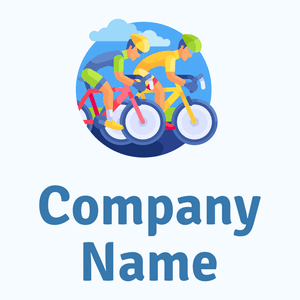 Bike logo on a Alice Blue background - Automotive & Vehicle