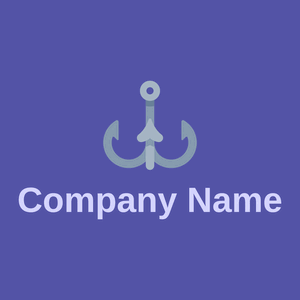 Fishing hook logo on a Rich Blue background - Spelletjes & Recreatie