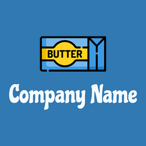 Butter logo on a blue background - Landwirtschaft