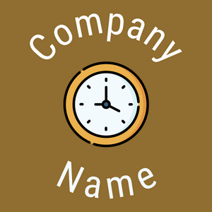 Clock logo on a Corn Harvest background - Abstrato