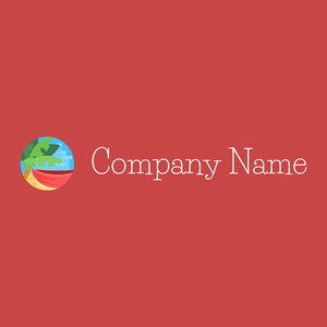 Rest logo on a Dark Coral background - Reise & Hotel
