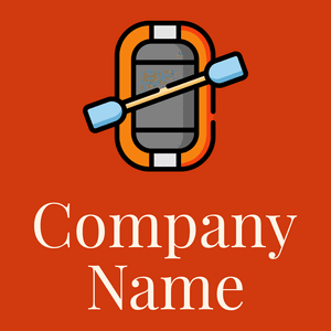 Rafting logo on a Harley Davidson Orange background - Domaine sportif