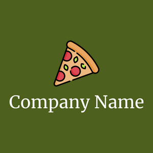 Pizza on a Verdun Green background - Eten & Drinken
