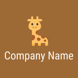 Giraffe on a Indochine background - Dieren/huisdieren