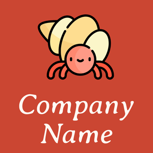 Hermit crab logo on a Trinidad background - Animali & Cuccioli