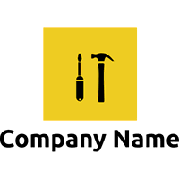 Destornillador martillo para construcción de logo - Industrial Logotipo