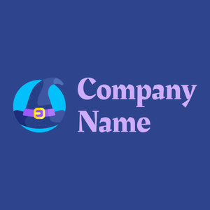 Witch hat logo on a Fun Blue background - Entertainment & Kunst